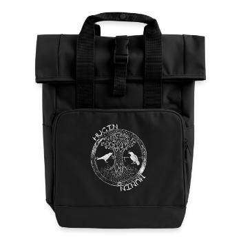 Hugin and Munin – Guardians of Odin's Wisdom - Roll Top Backpack with Two Handles - black - Front