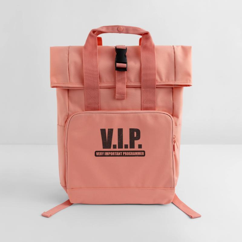 VIP VIP programmeur très important Linux IT Sac à dos Roll Top à deux anses