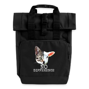 No Difference Pro Végétal pro rengaine Végétarien Chats - Sac à dos Roll Top à deux anses - noir - Devant