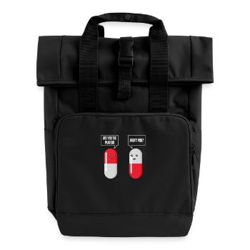 Placeboeffekt verwirrt selbst Scheinmedikament - Rolltop Rucksack mit zwei Griffen - Schwarz - Vorne