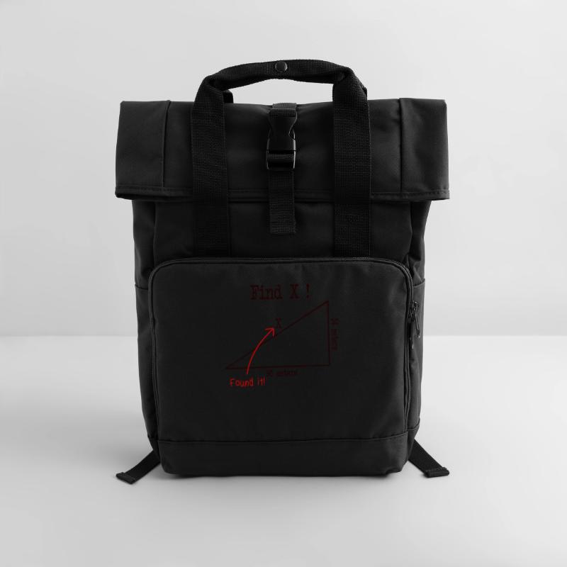 Math math meme Find X Found It pythagoras Roll Top Backpack with Two Handles