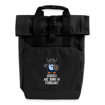 Les Vikings sont nés en février - Penguin Vikings - Sac à dos Roll Top à deux anses - noir - Devant
