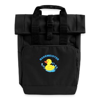 Bademeister - Rolltop Rucksack mit zwei Griffen - Schwarz - Vorne