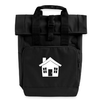 Haus - Rolltop Rucksack mit zwei Griffen - Schwarz - Vorne