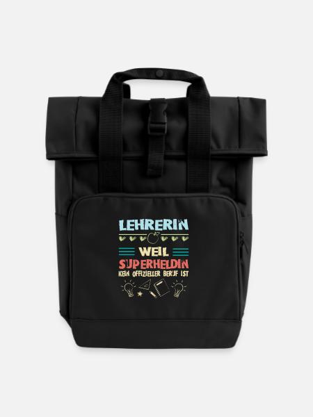 Lehrerin - Rolltop Rucksack mit zwei Griffen - Schwarz
