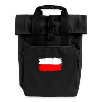 Drapeau de la Pologne - Sac à dos Roll Top à deux anses - noir - Devant