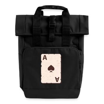 Poker Poker Poker Cadeau De Pik As - Sac à dos Roll Top à deux anses - noir - Devant