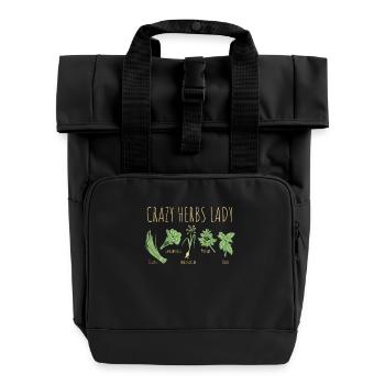 Conception d’herbes pour un jardinier - Sac à dos Roll Top à deux anses - noir - Devant