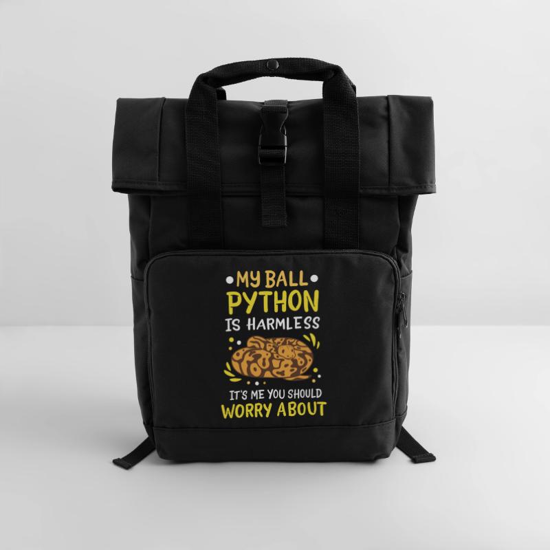 Ball Python Rolltop Rucksack mit zwei Griffen