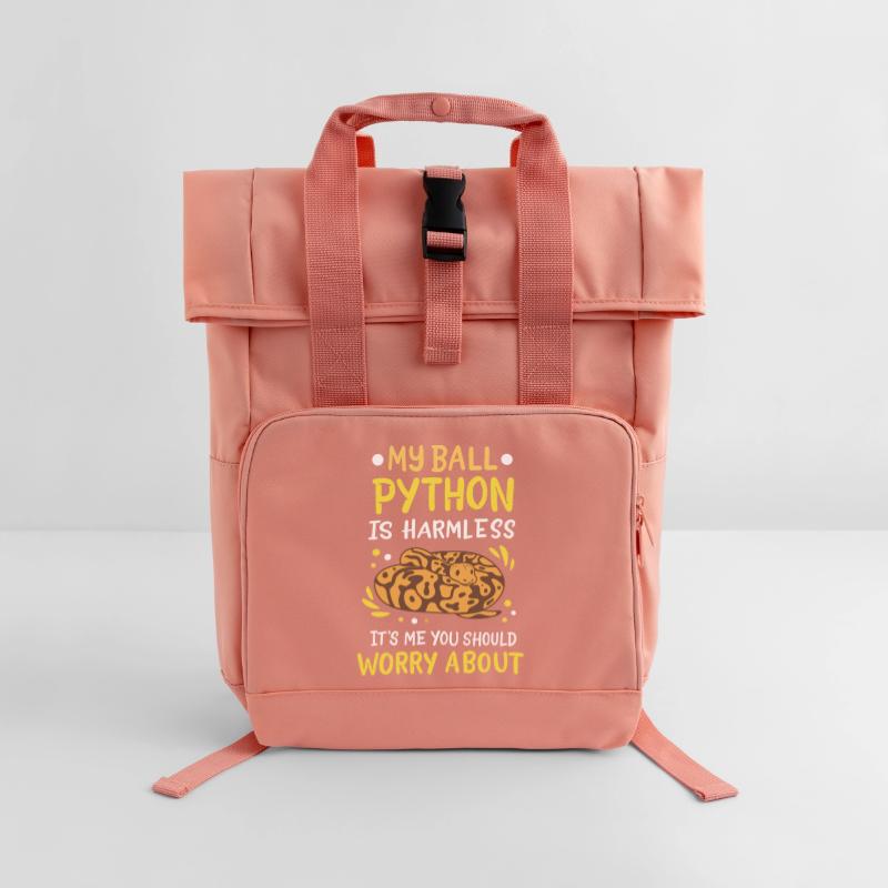Ball Python Rolltop Rucksack mit zwei Griffen