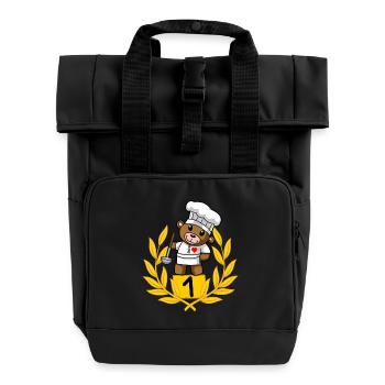 Chef Chef Cuisinier Amateur Métiers de la cuisine - Sac à dos Roll Top à deux anses - noir - Devant