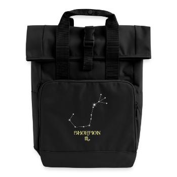Skorpion Sternzeichen - Rolltop Rucksack mit zwei Griffen - Schwarz - Vorne