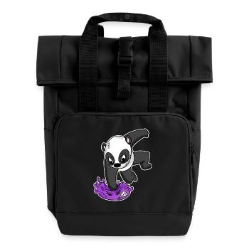 Panda Virus Combat - Sac à dos Roll Top à deux anses - noir - Devant