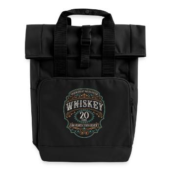 20 Jahre verheirtatet Whiskey 20. Hochzeitstag - Rolltop Rucksack mit zwei Griffen - Schwarz - Vorne