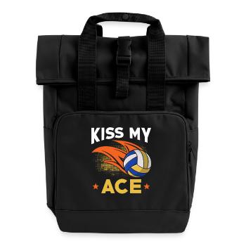 Volley-ball Kiss my Ace - Sac à dos Roll Top à deux anses - noir - Devant