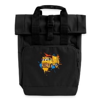 Garbage collection - Roll Top Backpack with Two Handles - black - Front