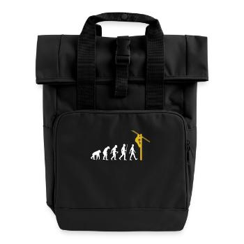 Overhead line fitter - Roll Top Backpack with Two Handles - black - Front