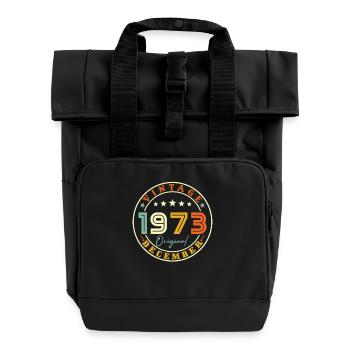 Né en décembre 1973 - Sac à dos Roll Top à deux anses - noir - Devant