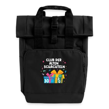 Club der alten Schachteln 30 Jahre 30. Geburtstag - Rolltop Rucksack mit zwei Griffen - Schwarz - Vorne