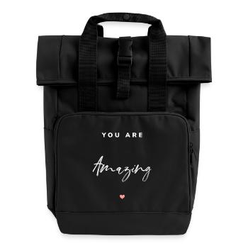Tu es incroyable - Sac à dos Roll Top à deux anses - noir - Devant