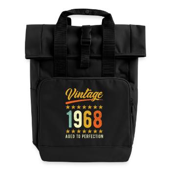 Geburtstag Spruch Jahrgang 1968 - Rolltop Rucksack mit zwei Griffen - Schwarz - Vorne