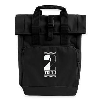 Ska Musik 2-Tone Swing Jazz Musikstil - Rolltop Rucksack mit zwei Griffen - Schwarz - Vorne