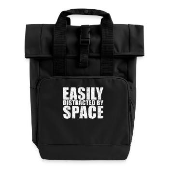 Space - Roll Top Backpack with Two Handles - black - Front