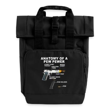 anatomie d’un étain d’étain - Sac à dos Roll Top à deux anses - noir - Devant