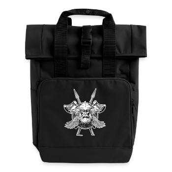 Odin Raben Wikinger Äxte - Rolltop Rucksack mit zwei Griffen - Schwarz - Vorne