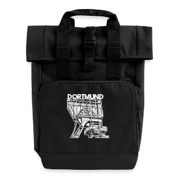 Dortmunder Zeche Dortmund Ruhrpott - Sac à dos Roll Top à deux anses - noir - Devant