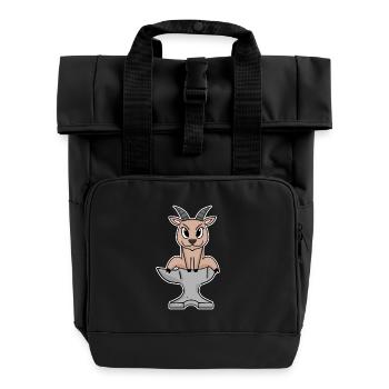 Bock auf Metal - Ziege Ziegenbock - Sac à dos Roll Top à deux anses - noir - Devant