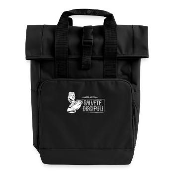 Lateinischer Spruch - Salvete Discipuli - Rolltop Rucksack mit zwei Griffen - Schwarz - Vorne