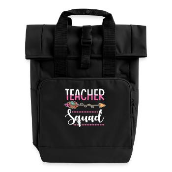 Lehrerin Gruppe - Rolltop Rucksack mit zwei Griffen - Schwarz - Vorne