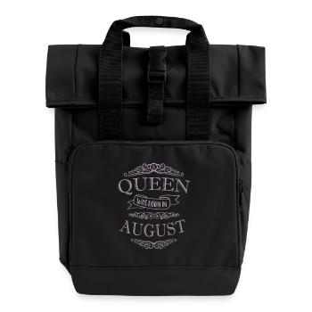 Eine Königin ist im August geboren - Rolltop Rucksack mit zwei Griffen - Schwarz - Vorne