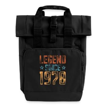 1978 Naissance Année de naissance Anniversaire - Sac à dos Roll Top à deux anses - noir - Devant