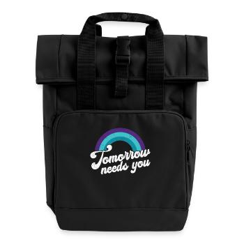Demain a besoin de vous Santé mentale - Sac à dos Roll Top à deux anses - noir - Devant