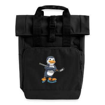 Croûte de hockey sur glace des Penguins - Sac à dos Roll Top à deux anses - noir - Devant