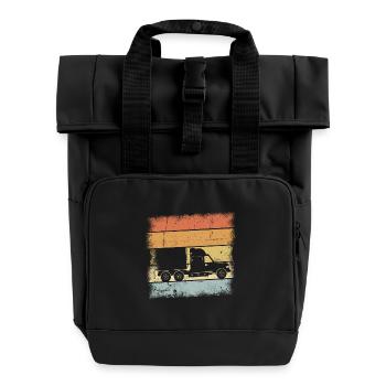 Trucker Gifts - Roll Top Backpack with Two Handles - black - Front