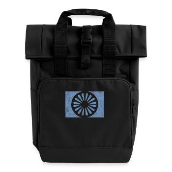 Rome Romni Roma Flag Proud Rome - Roll Top Backpack with Two Handles - black - Front