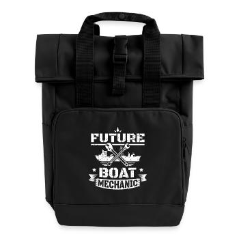 Future boat mechanic - Rolltop Rucksack mit zwei Griffen - Schwarz - Vorne