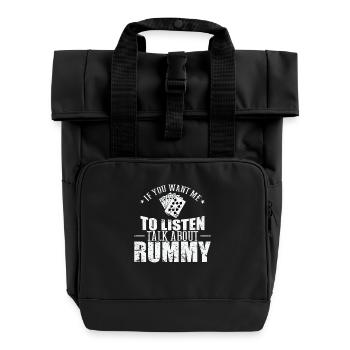 If you want me to listen talk about Rummy - Roll Top Backpack with Two Handles - black - Front