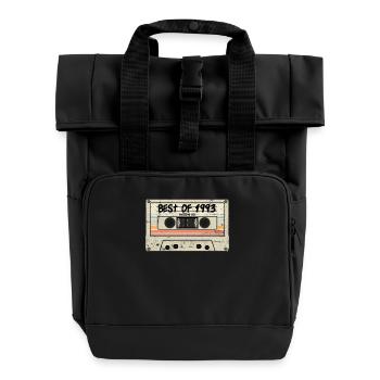 Best of 1993 Kasette Retro Tape - Rolltop Rucksack mit zwei Griffen - Schwarz - Vorne