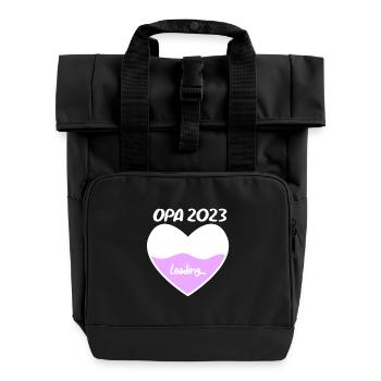 Opa 2023 loading - Rolltop Rucksack mit zwei Griffen - Schwarz - Vorne