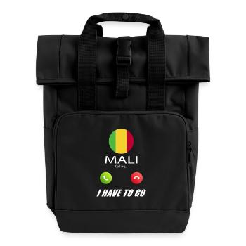 Le Mali qualifie de slogan les drapeaux lusiger - Sac à dos Roll Top à deux anses - noir - Devant