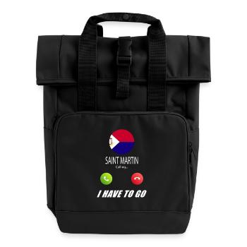 Saint-Martin appelle aux drapeaux Lusiger en disant - Sac à dos Roll Top à deux anses - noir - Devant
