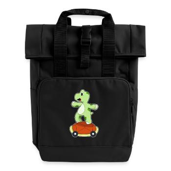 Tortue Skater Skateboard - Sac à dos Roll Top à deux anses - noir - Devant