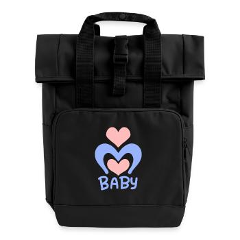 Baby Heart - Corps de bébé - Sac à dos Roll Top à deux anses - noir - Devant