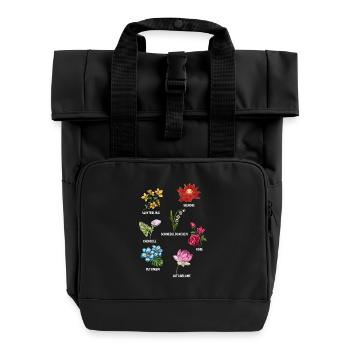 Espèces de fleurs Fleurs - Sac à dos Roll Top à deux anses - noir - Devant