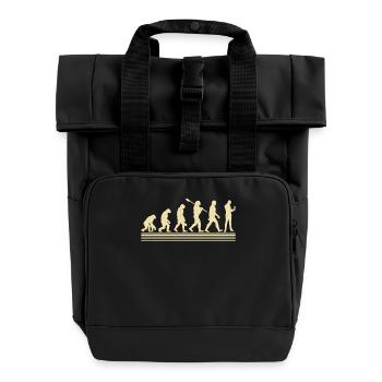 Evolution Of the Computer Systems Analyst - Roll Top Backpack with Two Handles - black - Front