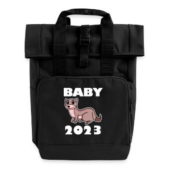 Corps de bébé 2023 - Sac à dos Roll Top à deux anses - noir - Devant